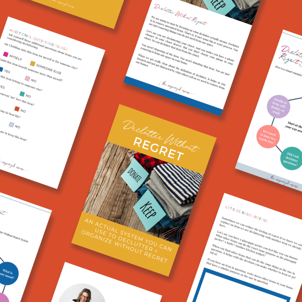 flatlay declutter without regret