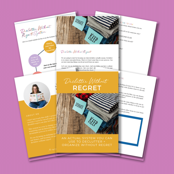 six pages from the declutter without regret