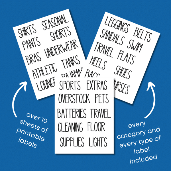 three pages from printable download