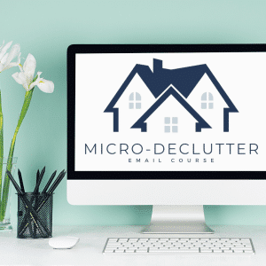 micro-declutter email course on computer