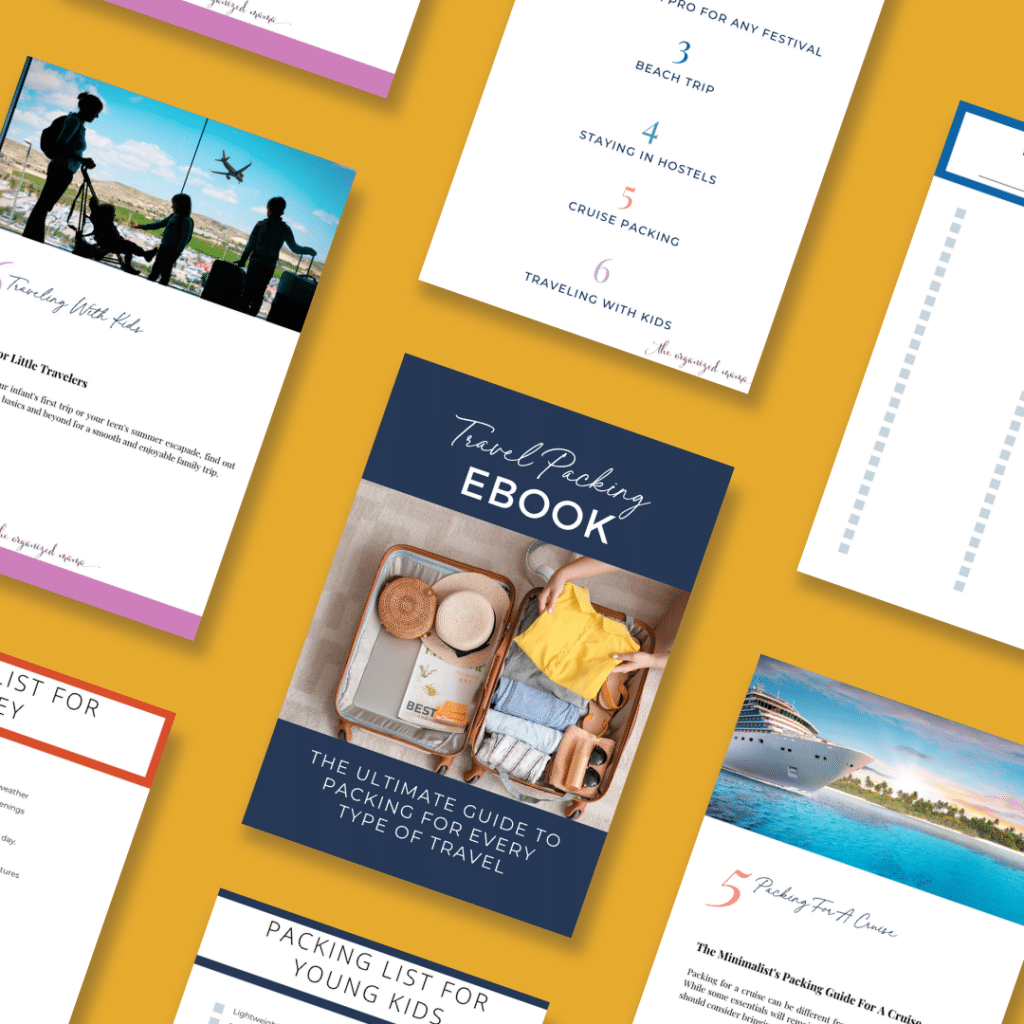 travel packing ebook flatlay