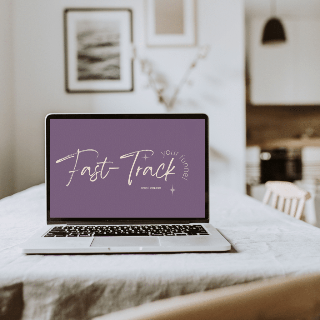 Fast-Track Funnel Email Course on computer