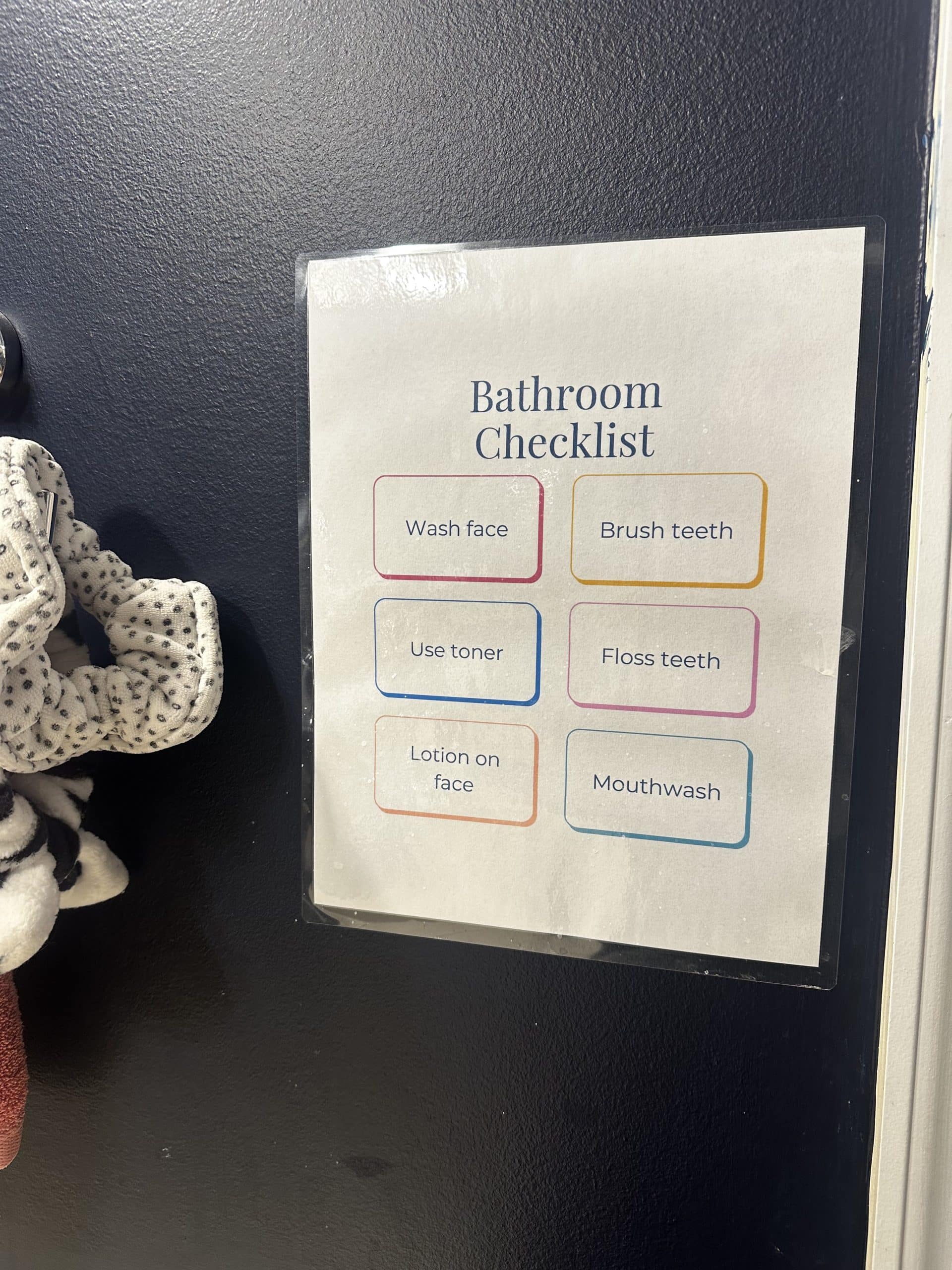 bathroom checklist