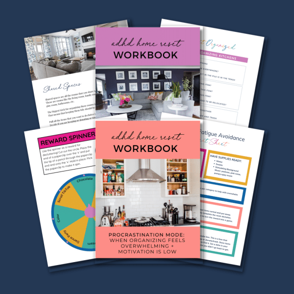 adhd-friendly organizing and decluttering workbooks
