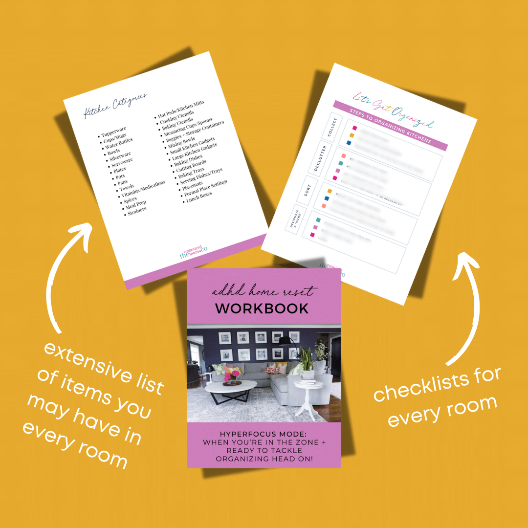 adhd-friendly organizing workbook for hyperfocus