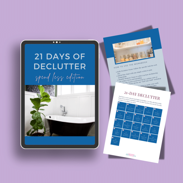 ipad with 21 days of declutter spend less