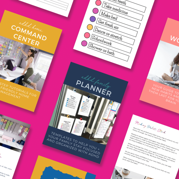 adhd home management bundle flatlay